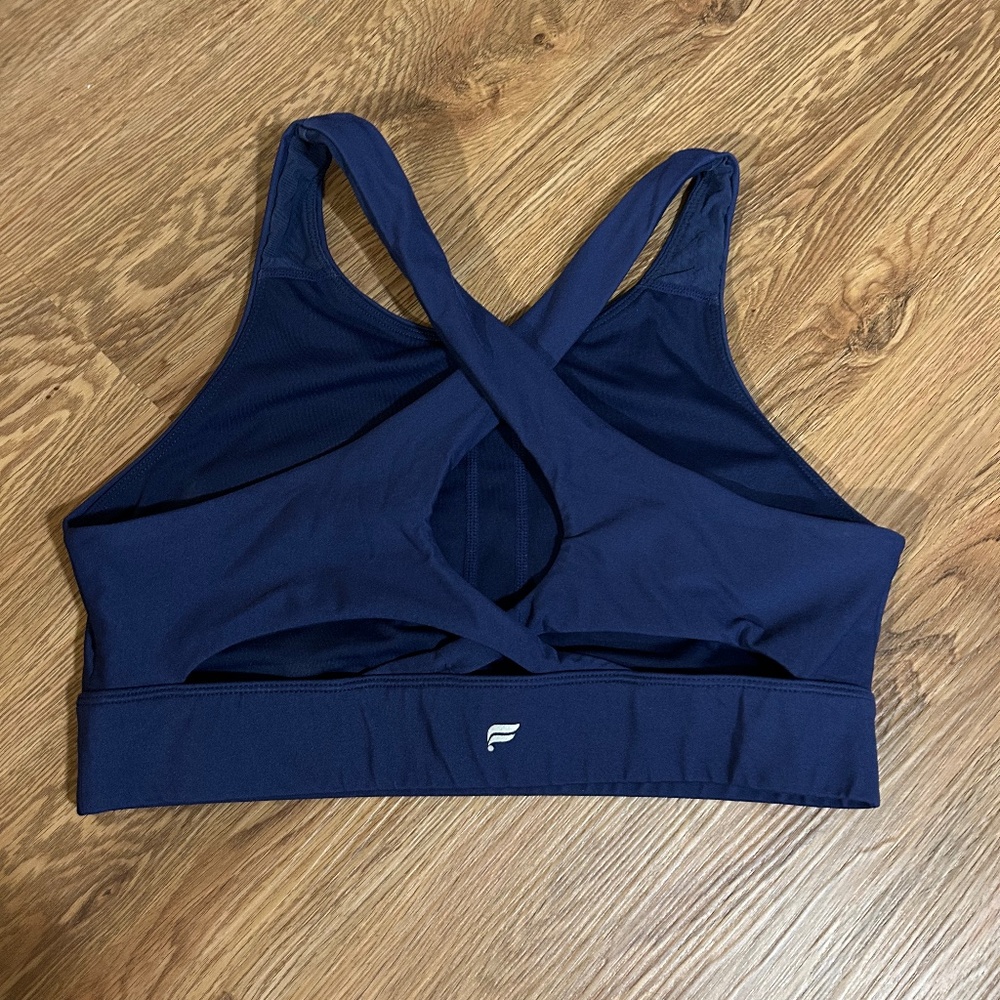 Fabletics Navy Blue Crossback Sports Bra - Size M
